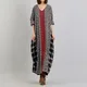 M ZANZEA – robe longue Vintage en coton à carreaux pour femmes, manches longues, Patchwork, Kaftan,