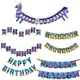Banderole Fortnite pour enfants, fournitures de fête, décor de fête d'anniversaire pour enfants,