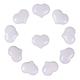 Natürlicher weißer Quarz Edelstein Heilkristall 2,5 cm Mini geschwollenes Herz Taschenstein Eisen Geschenkbox (10 Stück)