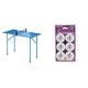 JOOLA Tischtennisplatte TT-Tisch Mini Tischtennistisch, Blue, one Size & Tischtennis-Bälle Rossi 3-Stern 40 Weiss 6er Blister
