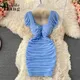 HangCode – Mini robe en maille pour femmes, tenue Sexy, hanches, en maille, Slim, extensible,