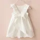 2021 filles Robes Solide Blanc Fille Robe D'été Style Vêtements Pour enfants Robes Pour Fille Robe