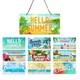 Panneaux d'été en bois de plage, Plaque de décoration murale suspendue pour maison, maison, Bar,