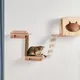 Hamac en bois pour chat cadre d'escalade arbre à chat maison lit poste à gratter mobilier