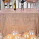 Nappe de Table rectangulaire or Rose 6*4 pieds chemin de Table avec paillettes brillantes décor de