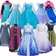 MUABABY – Déguisement d'Anna Elsa pour Halloween pour fille vêtements précieux de princesse robe