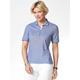 Walbusch Damen Polo-Hemd Extraglatt Pima-Cotton normale Größen Blau gestreift Easycare