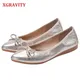 XGRAVITY – chaussures plates pliables avec nœud papillon pour femmes, chaussures de Ballet plates,