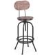 Ikayaa - Chaise de bar en bois de pin de style industriel retro tabouret de bar table a manger et