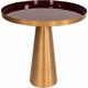 Table d’appoint embase ronde doré plateau violet d51cm