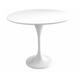 Table ronde de repas design TULIPE laquée blanc 60 cm. - blanc