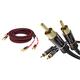 Dynavox Perfect Sound Lautsprecherkabel, Paar, flexibles High End Lautspecher Kabel mit hochwertigen Bananensteckern, konfektioniert, Schwarz/Rot, Länge 2 m & KabelDirekt - Cinch Audio Kabel - 1m