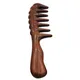 Peigne démêlant en bois de santal naturel peigne à dents larges pour cheveux bouclés peigne en