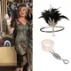 Gatsby – robe à volants Vintage à franges pour femmes, 1920s, paillettes perlées, longues franges,