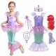 Costume de Cosplay sirène Ariel pour filles déguisement de princesse d'été avec perruque vêtements