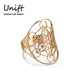 Unift Bague Cube Vintage Metatron pour femmes anneau en acier inoxydable sceau d'ange Yoga Lotus
