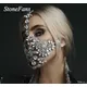 Stonefans – masque d'halloween en cristal exagéré pour femmes bijoux de décoration à strass