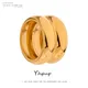 Yhpup – bague en acier inoxydable plaqué or 18 carats pour femme bijou de style occidental Simple
