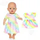 Robe colorée pour poupée, 17 pouces, 43cm, vêtements pour bébé, accessoires, cadeau de Festival