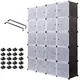 12/20 Cube organisateur empilable en plastique Cube étagères de rangement multifonctionnel modulaire