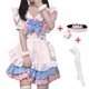 Costume de femme de chambre Lolita Cosplay 4 Styles robe rose griffe de chat collier de cloche