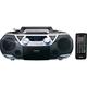 SCD-720SI - XXL Boombox CD/MP3/Kassetten-Player mit DAB+/FM-Radio, USB, AUX und Kopfhöreranschluss, silber schwarz/silber