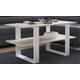 Table basse rectangulaire Selsey 120 x 55 cm : Chêne sonoma avec base blanche