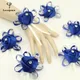 Loveglace – Bracelet de demoiselle d'honneur fleur artificielle de mariage Roses en soie bleu