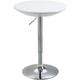 Homcom - Table de bar ronde - table bistro chic style contemporain - piètement acier métal chromé