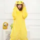 Kigurumi Onesie – Costume d'hiver pour femme, combinaison une pièce, dessin animé, jaune, Animal,