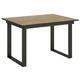 Table rectangulaire extensible 4 à 6 personnes L 120 à 180 cm bois clair et métal anthracite Banzy
