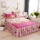 Jupe de lit à motif Floral taie d'oreiller couvre-lit de chambre à coucher élégant couvre-matelas