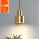 Lampe Led suspendue dorée en laiton, luminaire décoratif d'intérieur, idéal pour une Table à manger,