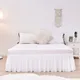 Jupe de Lit blanche à bande élastique enveloppante, couvre-lit, protection de Lit, hôtel, maison