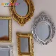 Mini miroir rétro pour maison de poupée, 1 pièce, cadre de sculpture, Style européen, meubles,