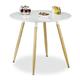 Table à manger ronde en bois ARVID HxD: 74 x 90 cm table d'appoint table de salon pieds nature,