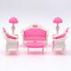 6Pcs Maison Poupées Salon Meubles Ensemble Chaise Sofa Pour Barbie Accessoires
