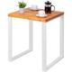 Table en bois massif avec un bord régulier, table ? manger, table de cuisine 60x60x76 cm (L x l x