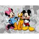Poster XXL Mickey Minnie Mouse Disney en gris 160X110 cm