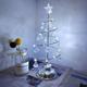 Lampe de table en métal pour arbre de Noël en spirale en fer forgé présentoir ornement avec boules
