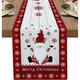 Chemin de Table de Noël, chemin de Table rustique à carreaux rouge du père Noël pour la décoration
