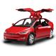 Tesla-Legierung Sportwagenmodell, Kinderspielzeug, 1:32 Sound und Licht Pullback Automodell - rot