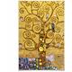 Poster XXL Gold Arbre de vie Klimt affiche murale 115x175 cm - or