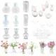Vase à fleurs Miniature pour maison de poupée 1:12, différentes couleurs de fleurs, accessoires pour