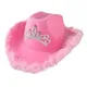 Chapeaux de Cowboy rose diadème Style occidental pour femmes, casquette Fedora roulée, bord de