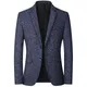 Veste de marque à rayures pour homme, manteau décontracté, beau costume d'affaires, costume de