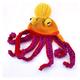 Chapeau de Adulte Halloween Party Tricky and Funny Octopus Headgear Crochet Yarn Octopus Hat