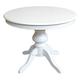 Table extensible ronde blanche - diamètre 100 cm - Blanc