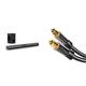 LG SJ2 2.1 Soundbar (160W, kabelloser Subwoofer, Bluetooth) schwarz & KabelDirekt - Optisches Kabel/Toslink Kabel - 2m - (optisches Digitalkabel Toslink auf Toslink, Audiokabel) - PRO Series