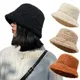 Chapeaux de pêcheur en fausse fourrure pour femmes, unisexe, épais, en peluche, garder au chaud en